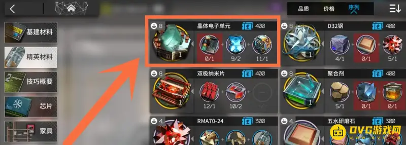《明日方舟》晶体电路合成方法详解
