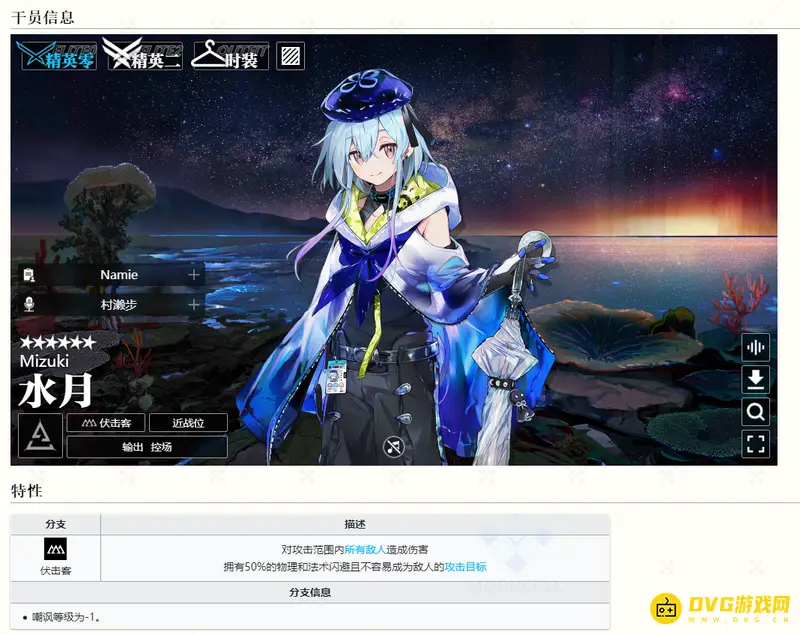 《明日方舟》水月性别解析-男性干员介绍