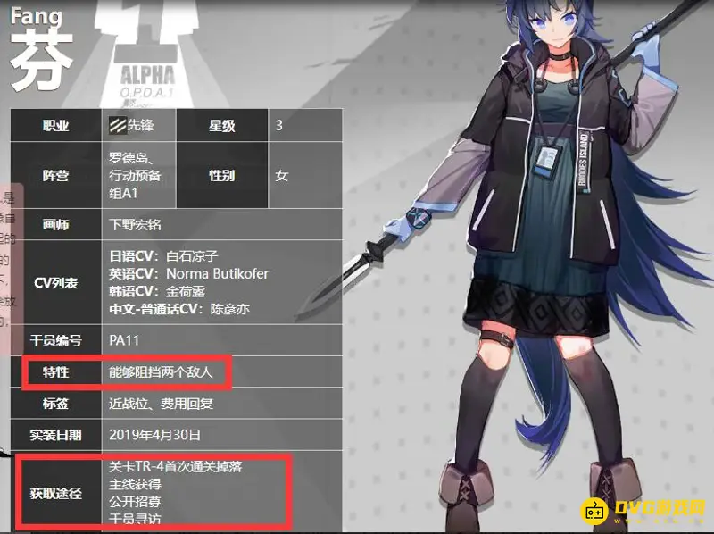 《明日方舟》尖兵干员一览