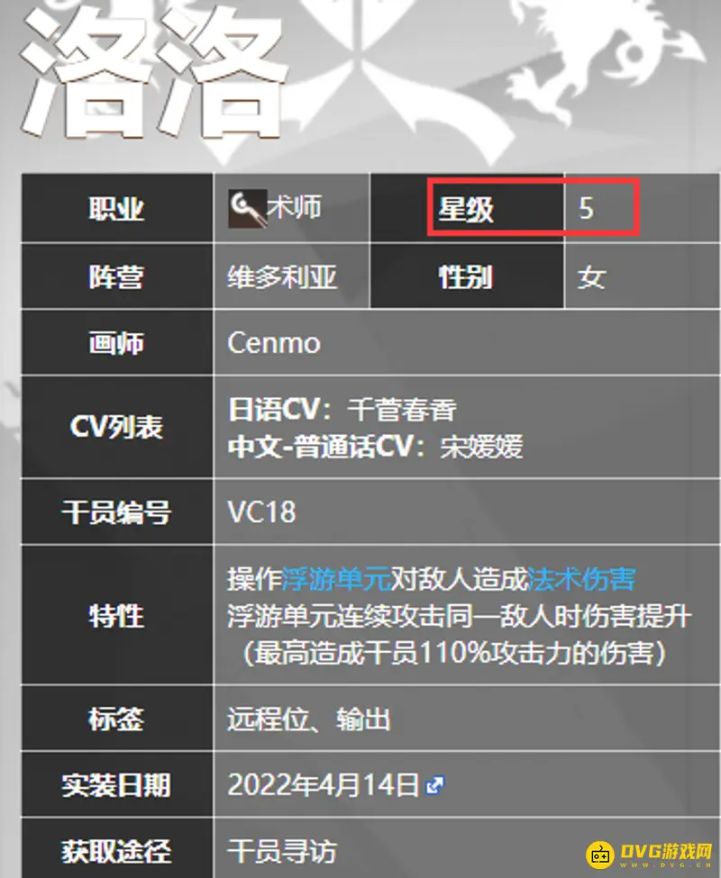 《明日方舟》洛洛干员介绍