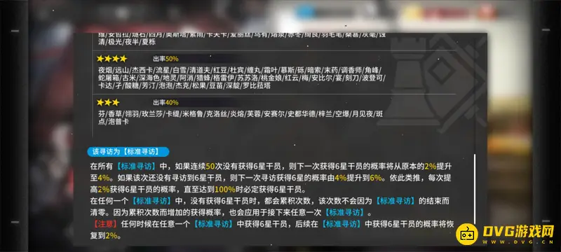 《明日方舟》60抽六星概率解析