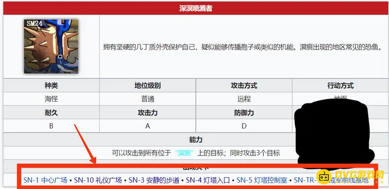 《明日方舟》深冥喷溅者位置详解
