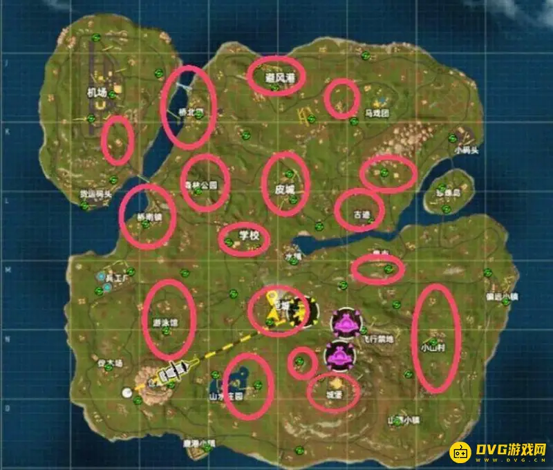 《香肠派对》S9赛季彩虹岛宝箱怪刷新位置-搭配分布图详解