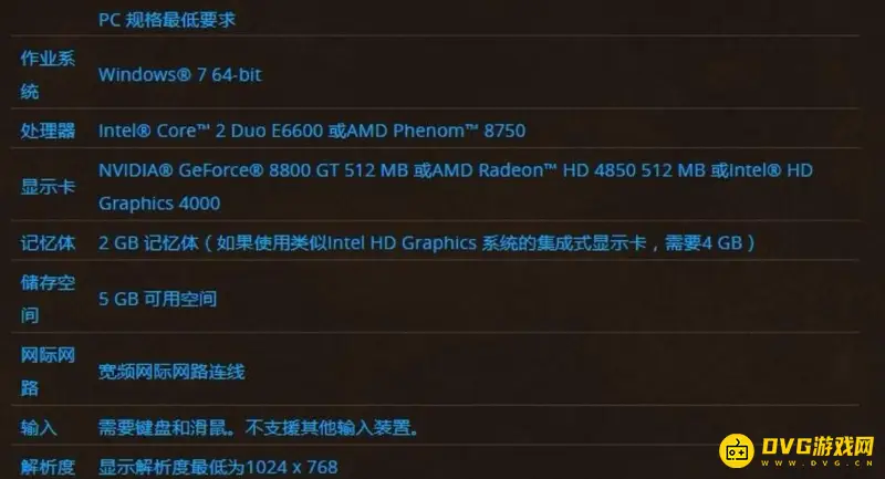 《魔兽世界》怀旧服配置要求