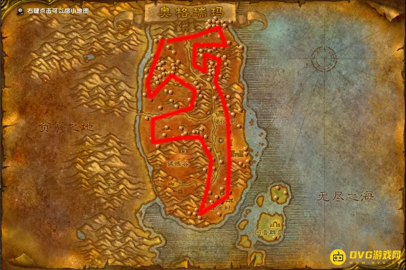 《魔兽世界》WLK采矿路线图