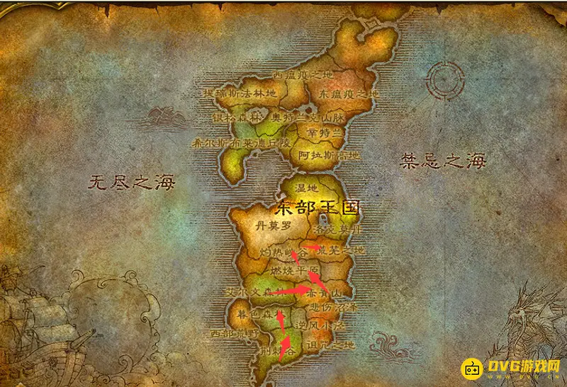 《魔兽世界》的奥格瑞玛到荒芜之地路线详解
