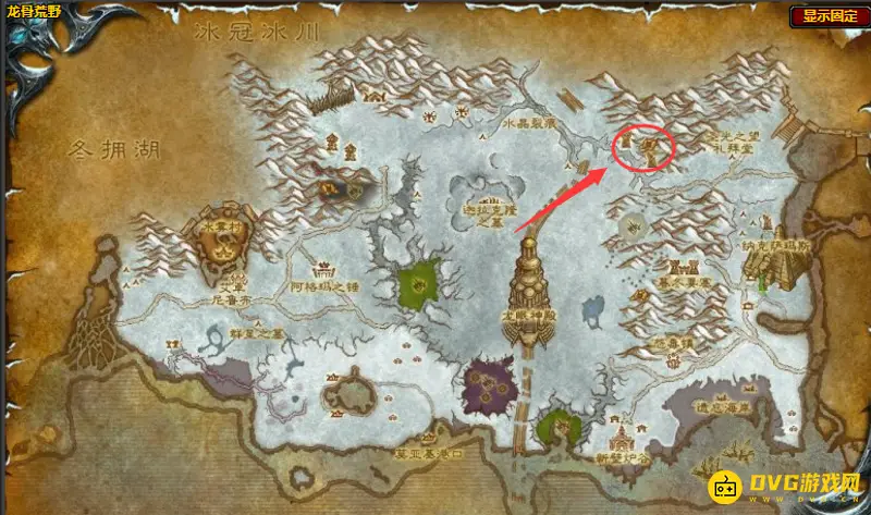 《魔兽世界》霜之哀伤洞穴位置解析