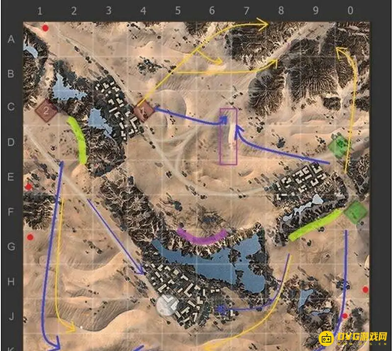 《坦克世界》荒漠小镇地图玩法-进攻与走位详解