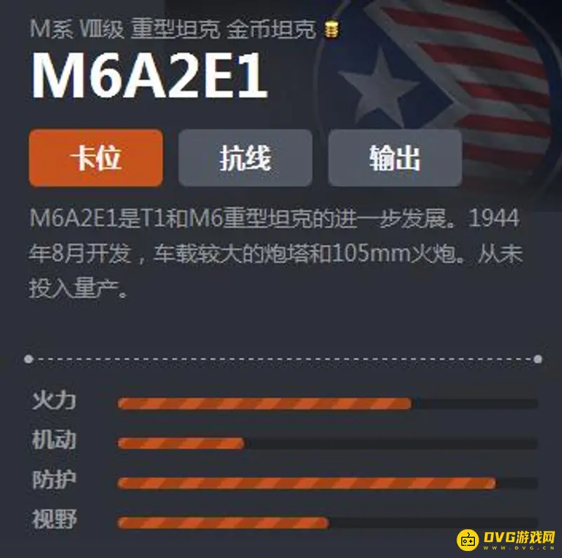 《坦克世界》M6A2E1性能解析