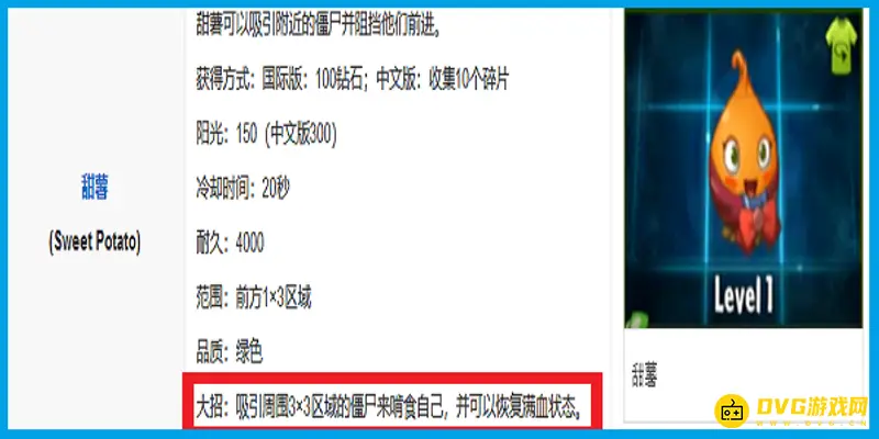 《植物大战僵尸》甜薯作用解析