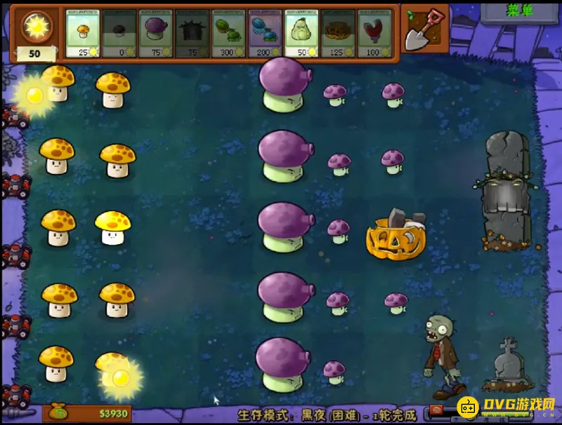 《植物大战僵尸》生存模式黑夜困难通关攻略