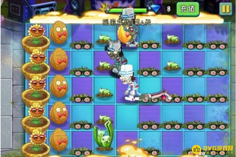 《植物大战僵尸》摇滚年代第4天困难模式通关攻略