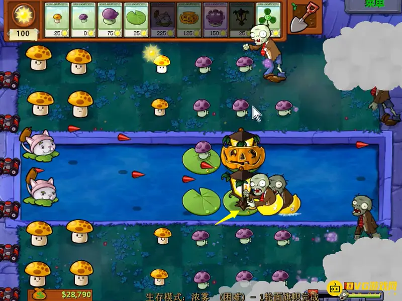 《植物大战僵尸》浓雾困难模式通关攻略