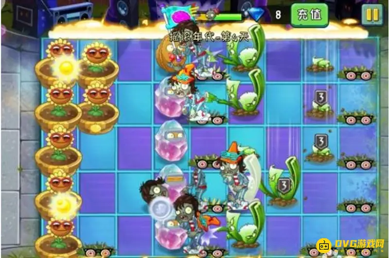 《植物大战僵尸》摇滚年代第4天困难模式通关攻略