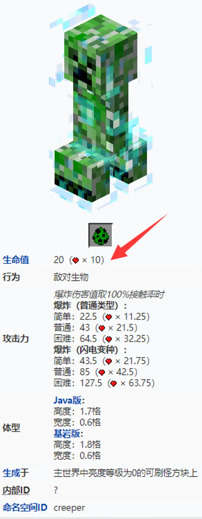 《我的世界手游》苦力怕血量介绍-详细数值解析