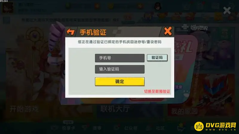 《迷你世界》验证码说明