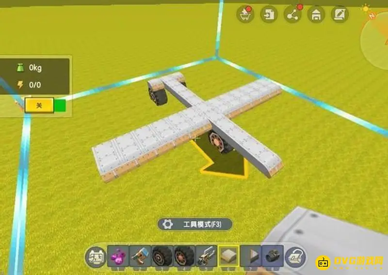 《迷你世界》军用战斗机制作教程