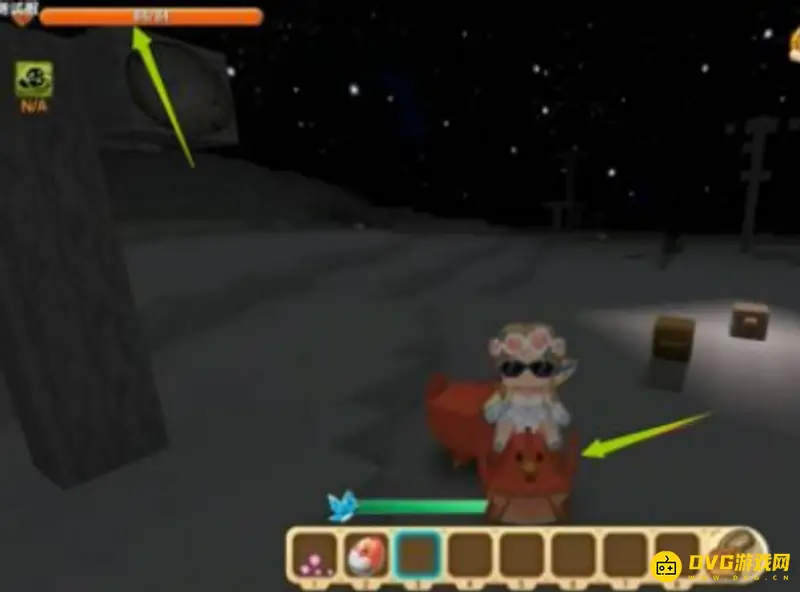 《迷你世界》的飞鸡回血方法