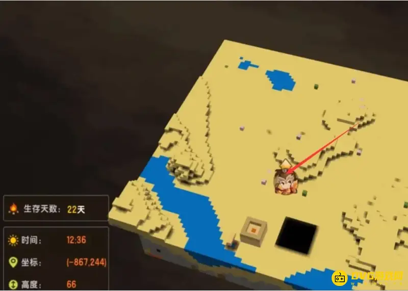 《迷你世界》沙漠神殿入口位置详解