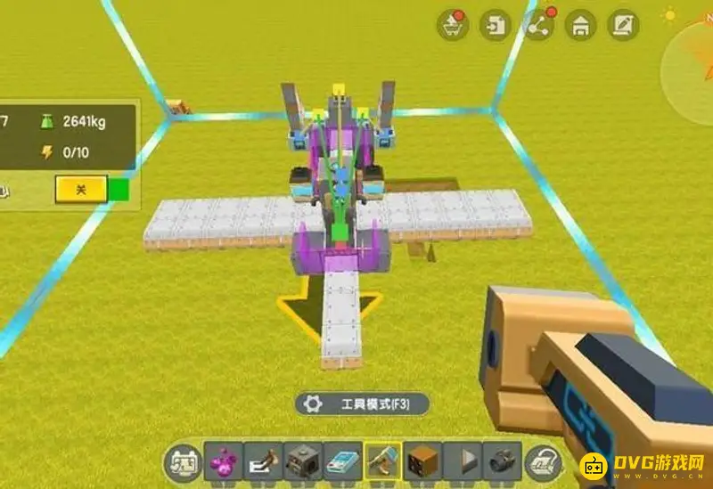 《迷你世界》军用战斗机制作教程