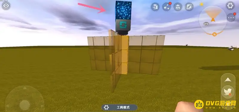 《迷你世界》玻璃旋转门制作指南