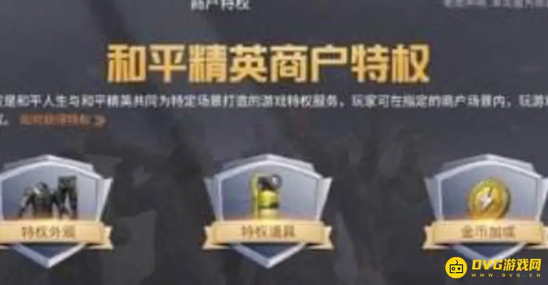 《和平精英》商户权限解释-特权内容与使用方法