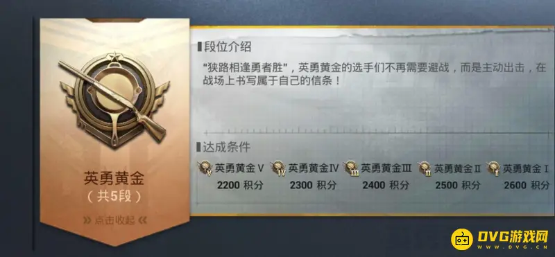 《和平精英》2022段位等级顺序详解