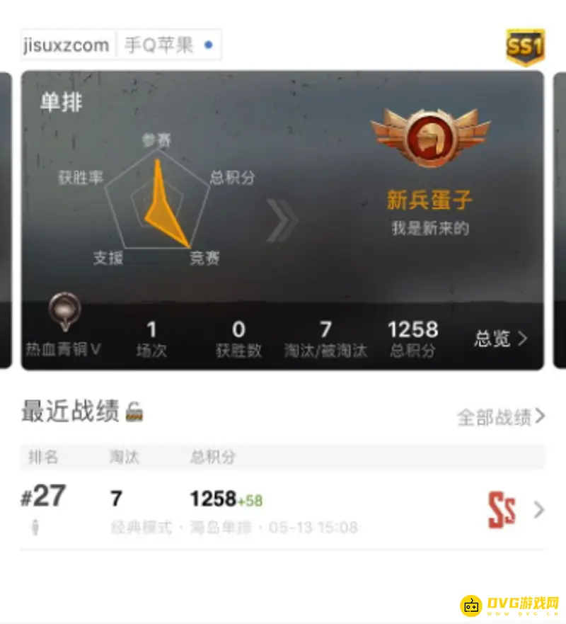 《和平精英》战绩隐藏查看方法