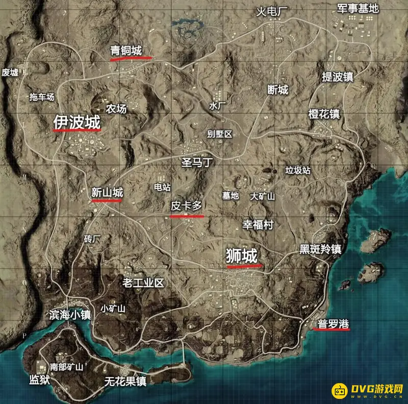 《和平精英》沙漠地图废墟饮料机分布解析