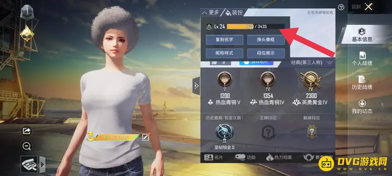 《和平精英》经验进度条查看方法