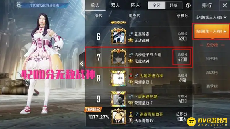《和平精英》吃鸡赛季初多少分算战神-无敌战神排名及分数解析