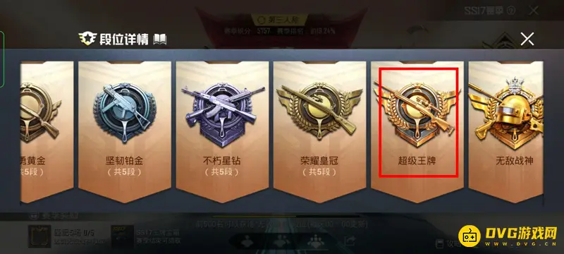 《和平精英》段位解析