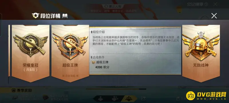 《和平精英》皇冠段位解析
