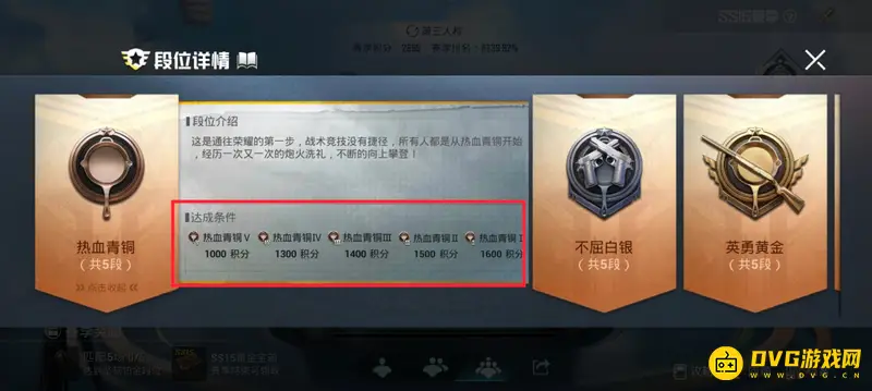 《和平精英》段位排行解析