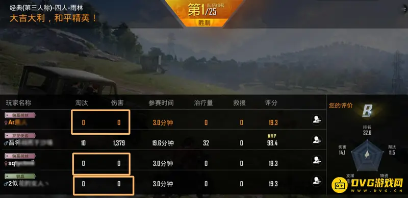 《和平精英》吃鸡加0分原因解析