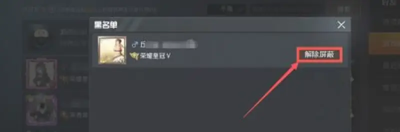 《和平精英》好友拉黑教程