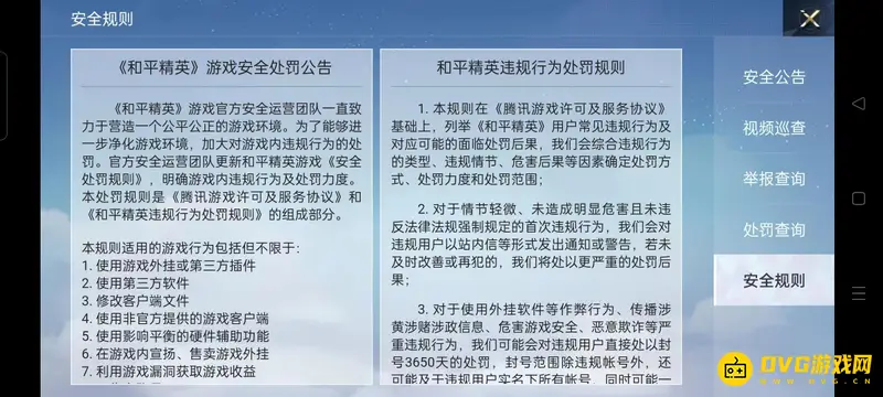 《和平精英》巡查规则查看方法