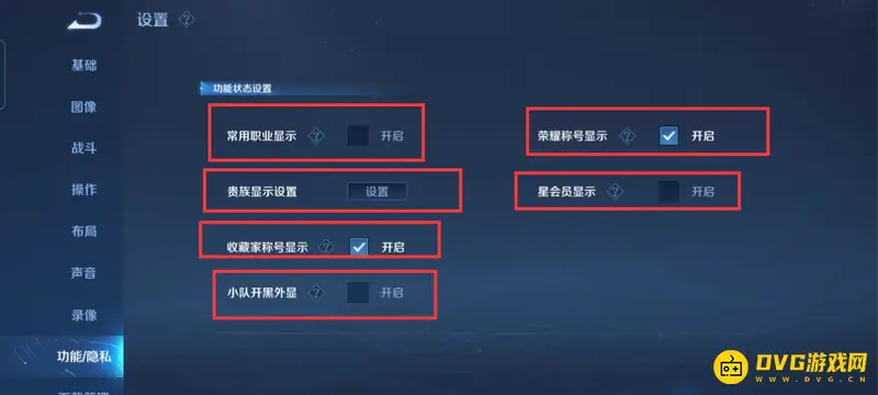 《王者荣耀》主页隐私设置详解