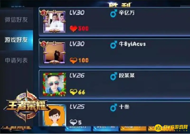 《王者荣耀》亲密度等级表详解