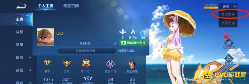 《王者荣耀》名字改成空白方法详解