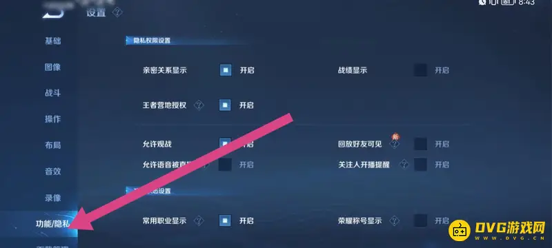 《王者荣耀》隐私设置位置详解