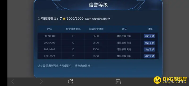《王者荣耀》信誉等级6升7攻略