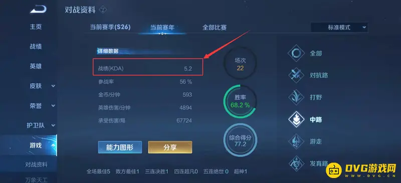 《王者荣耀》KDA查看方法