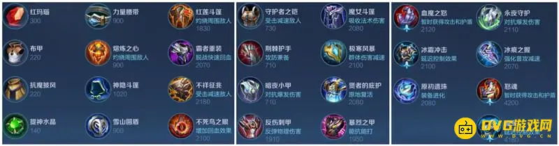 《王者荣耀》装备价格一览