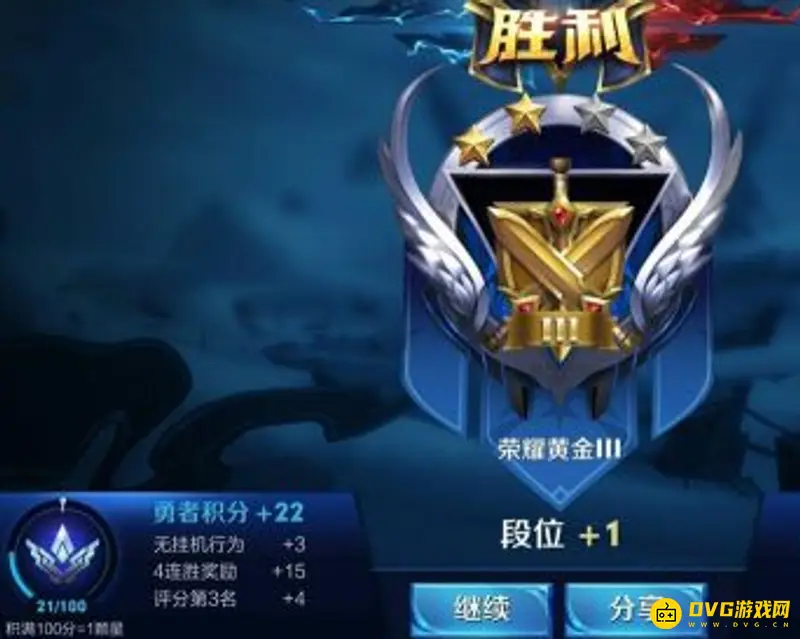 《王者荣耀》黄金段位等级解析-详细划分及新赛季变化