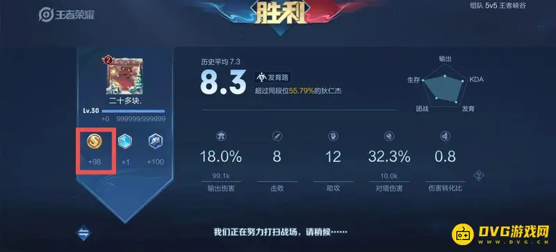 《王者荣耀》赢一局金币数