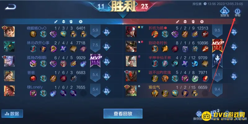 《王者荣耀》队友举报流程详解