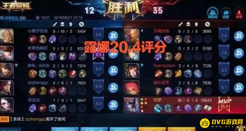 《王者荣耀》评分机制解析