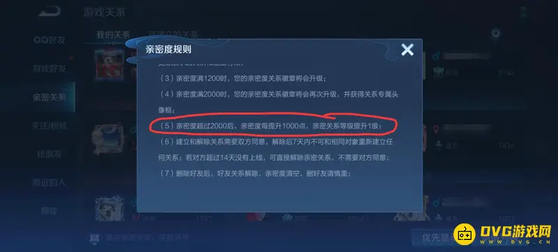 《王者荣耀》亲密度等级解析