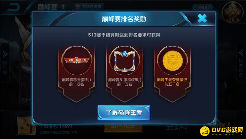 《王者荣耀》巅峰赛详解